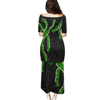 Hawaii Maile Lei Puletasi Aloha Black Color