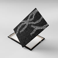 Hawaii Maile Lei Canvas Wall Art Aloha Grayscale Color