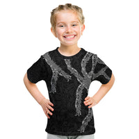 Hawaii Maile Lei Kid T Shirt Aloha Grayscale Color LT03 Grayscale - Polynesian Pride