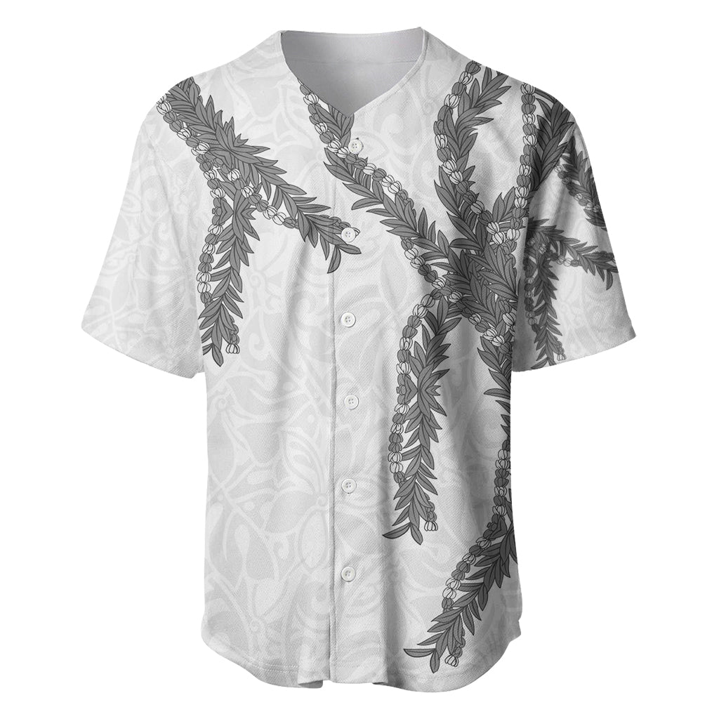 Hawaii Maile Lei Baseball Jersey Aloha The Grey Color LT03 Grey - Polynesian Pride