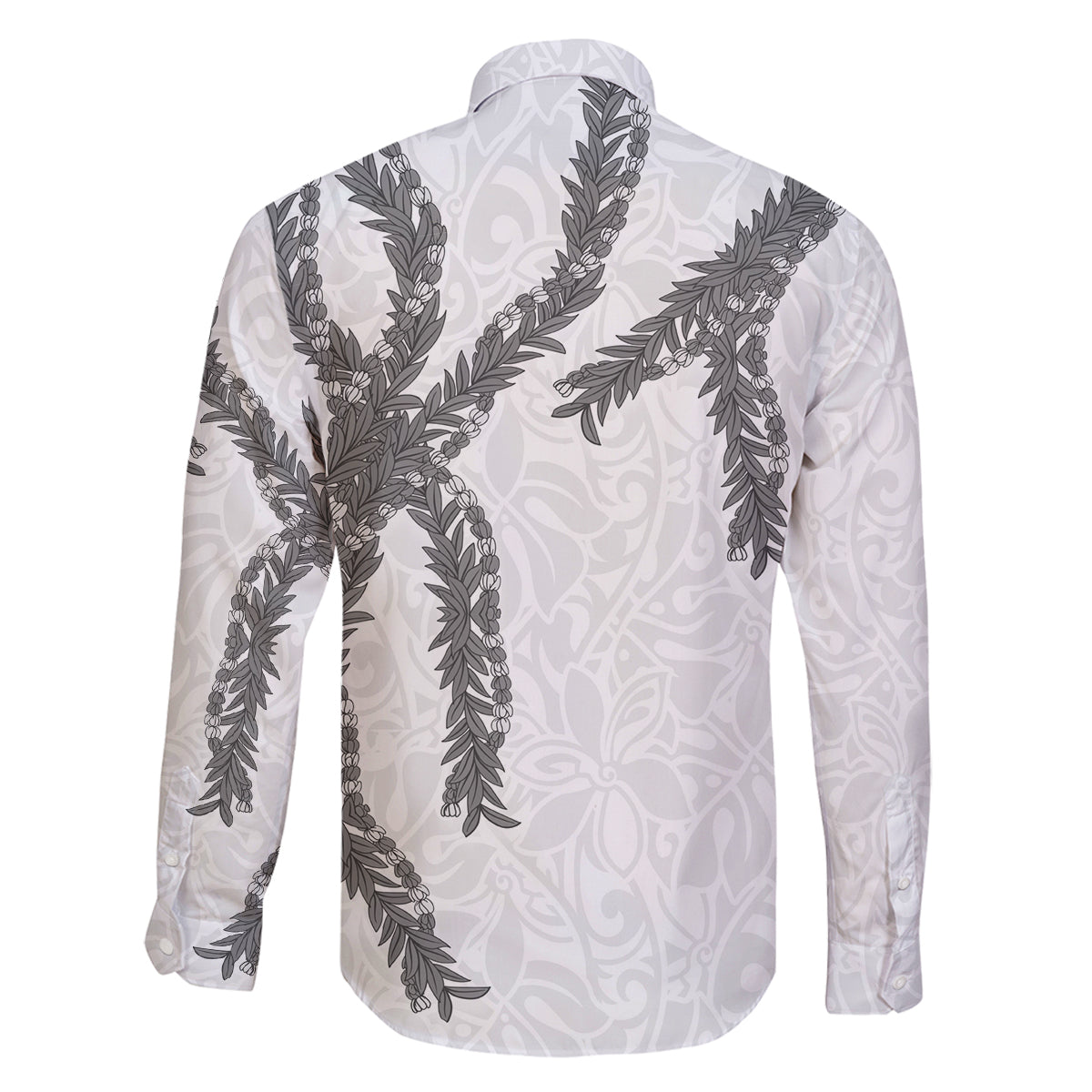 Hawaii Maile Lei Family Matching Puletasi and Hawaiian Shirt Aloha The Grey Color