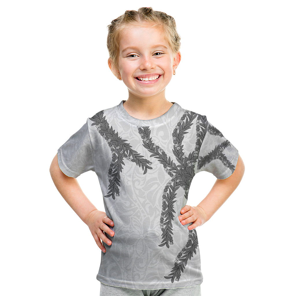 Hawaii Maile Lei Kid T Shirt Aloha The Grey Color LT03 Grey - Polynesian Pride