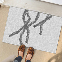 Hawaii Maile Lei Rubber Doormat Aloha The Grey Color
