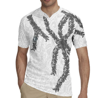 Hawaii Maile Lei Rugby Jersey Aloha The Grey Color LT03 - Polynesian Pride