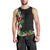 Hawaii Tropical Flowers and Leaves Men Tank Top Tapa Pattern Colorful Mode