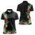 Hawaii Tropical Flowers and Leaves Women Polo Shirt Tapa Pattern Colorful Mode