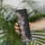 Hawaii Tropical Flowers and Leaves Skinny Tumbler Tapa Pattern Grayscale Mode