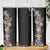 Hawaii Tropical Flowers and Leaves Skinny Tumbler Tapa Pattern Grayscale Mode