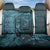 Hawaiian Manta Ray and Polynesian Tribal Tattoo Back Car Seat Cover Turquoise Color LT03