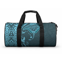 Hawaiian Manta Ray and Polynesian Tribal Tattoo Duffle Bag