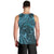 Hawaiian Manta Ray and Polynesian Tribal Tattoo Men Tank Top Turquoise Color LT03