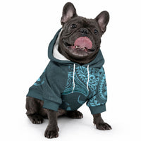 Hawaiian Manta Ray and Polynesian Tribal Tattoo Pet Hoodie