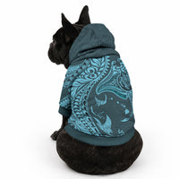 Hawaiian Manta Ray and Polynesian Tribal Tattoo Pet Hoodie