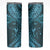 Hawaiian Manta Ray and Polynesian Tribal Tattoo Skinny Tumbler Turquoise Color