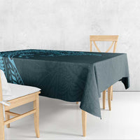 Hawaiian Manta Ray and Polynesian Tribal Tattoo Tablecloth Turquoise Color LT03