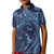 Hawaiian Manta Ray and Polynesian Tribal Tattoo Kid Polo Shirt Dark Navy Color LT03