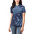 Hawaiian Manta Ray and Polynesian Tribal Tattoo Women Polo Shirt Dark Navy Color LT03