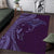 Hawaiian Manta Ray and Polynesian Tribal Tattoo Area Rug Purple Color LT03