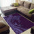 Hawaiian Manta Ray and Polynesian Tribal Tattoo Area Rug Purple Color LT03