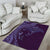 Hawaiian Manta Ray and Polynesian Tribal Tattoo Area Rug Purple Color LT03