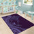 Hawaiian Manta Ray and Polynesian Tribal Tattoo Area Rug Purple Color LT03