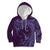 Hawaiian Manta Ray and Polynesian Tribal Tattoo Kid Hoodie Purple Color LT03