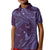 Hawaiian Manta Ray and Polynesian Tribal Tattoo Kid Polo Shirt Purple Color LT03