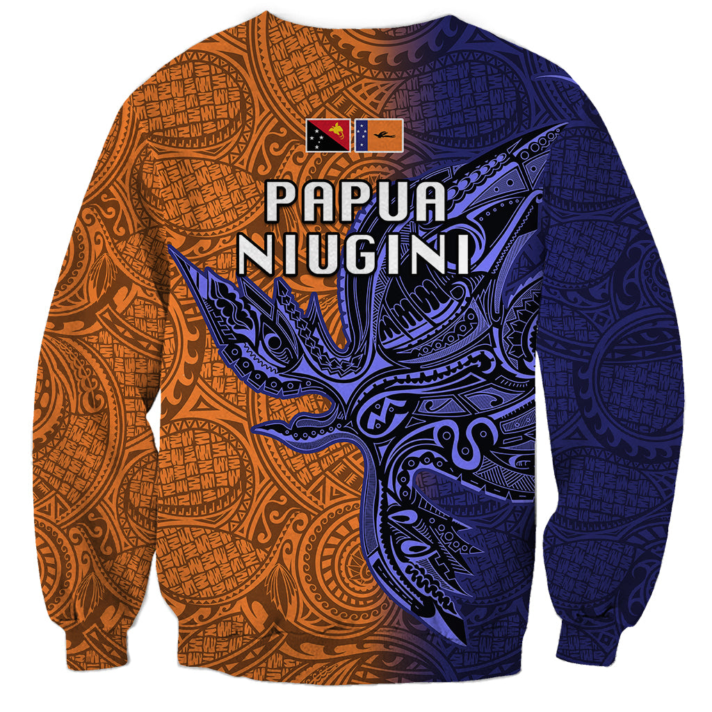 Papua New Guinea New Ireland Province Sweatshirt PNG Birds Of Paradise Polynesian Arty Style LT03 - Polynesian Pride