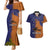 Custom Papua New Guinea New Ireland Province Couples Matching Mermaid Dress and Hawaiian Shirt PNG Birds Of Paradise Polynesian Arty Style LT03 Orange - Polynesian Pride