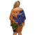 Custom Papua New Guinea New Ireland Province Off Shoulder Short Dress PNG Birds Of Paradise Polynesian Arty Style LT03 - Polynesian Pride