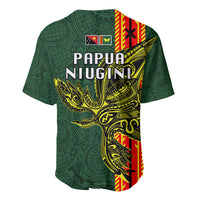Papua New Guinea Oro Province Baseball Jersey PNG Birds Of Paradise Polynesian Arty Style LT03 - Polynesian Pride