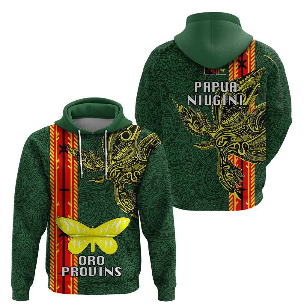 Papua New Guinea Oro Province Hoodie PNG Birds Of Paradise Polynesian Arty Style LT03 - Polynesian Pride