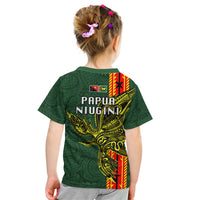 Papua New Guinea Oro Province Kid T Shirt PNG Birds Of Paradise Polynesian Arty Style LT03 - Polynesian Pride