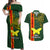 Custom Papua New Guinea Oro Province Couples Matching Off Shoulder Maxi Dress and Hawaiian Shirt PNG Birds Of Paradise Polynesian Arty Style LT03 Green - Polynesian Pride