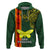 Custom Papua New Guinea Oro Province Hoodie PNG Birds Of Paradise Polynesian Arty Style LT03 Pullover Hoodie Green - Polynesian Pride