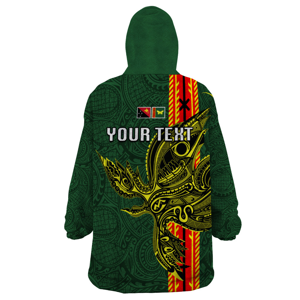 Custom Papua New Guinea Oro Province Wearable Blanket Hoodie PNG Birds Of Paradise Polynesian Arty Style LT03 - Polynesian Pride