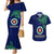 Papua New Guinea Bougainville Couples Matching Mermaid Dress and Hawaiian Shirt PNG Birds Of Paradise Polynesian Arty Style LT03 Blue - Polynesian Pride