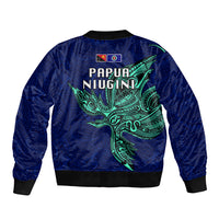 Papua New Guinea Bougainville Sleeve Zip Bomber Jacket PNG Birds Of Paradise Polynesian Arty Style LT03 - Polynesian Pride