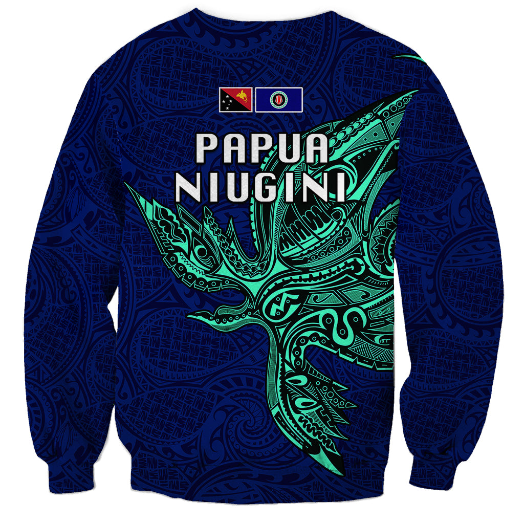 Papua New Guinea Bougainville Sweatshirt PNG Birds Of Paradise Polynesian Arty Style LT03 - Polynesian Pride