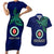 Custom Papua New Guinea Bougainville Couples Matching Short Sleeve Bodycon Dress and Hawaiian Shirt PNG Birds Of Paradise Polynesian Arty Style LT03 Blue - Polynesian Pride