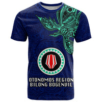 Custom Papua New Guinea Bougainville T Shirt PNG Birds Of Paradise Polynesian Arty Style LT03 Blue - Polynesian Pride