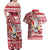 Custom Hawaii Mele Kalikimaka Couples Matching Off Shoulder Maxi Dress and Hawaiian Shirt Santa Claus Surfing with Hawaiian Pattern Striped Red Style LT03 - Polynesian Pride