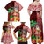 Custom Hawaii Mele Kalikimaka Family Matching Off Shoulder Maxi Dress and Hawaiian Shirt Santa Claus and Hula Girl Tropical Folwer with Hawaiian Pattern LT03 - Polynesian Pride