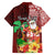 Custom Hawaii Mele Kalikimaka Family Matching Off Shoulder Maxi Dress and Hawaiian Shirt Santa Claus and Hula Girl Tropical Folwer with Hawaiian Pattern LT03 - Polynesian Pride