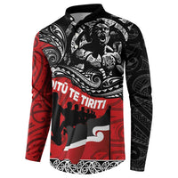 Aotearoa Toitu Te Tiriti Button Sweatshirt Honoring Te Tiriti o Waitangi Maori Haka