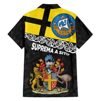 New Zealand Wellington Family Matching Long Sleeve Bodycon Dress and Hawaiian Shirt The Capital's Emblems Flag and Koru Art LT03 - Polynesian Pride