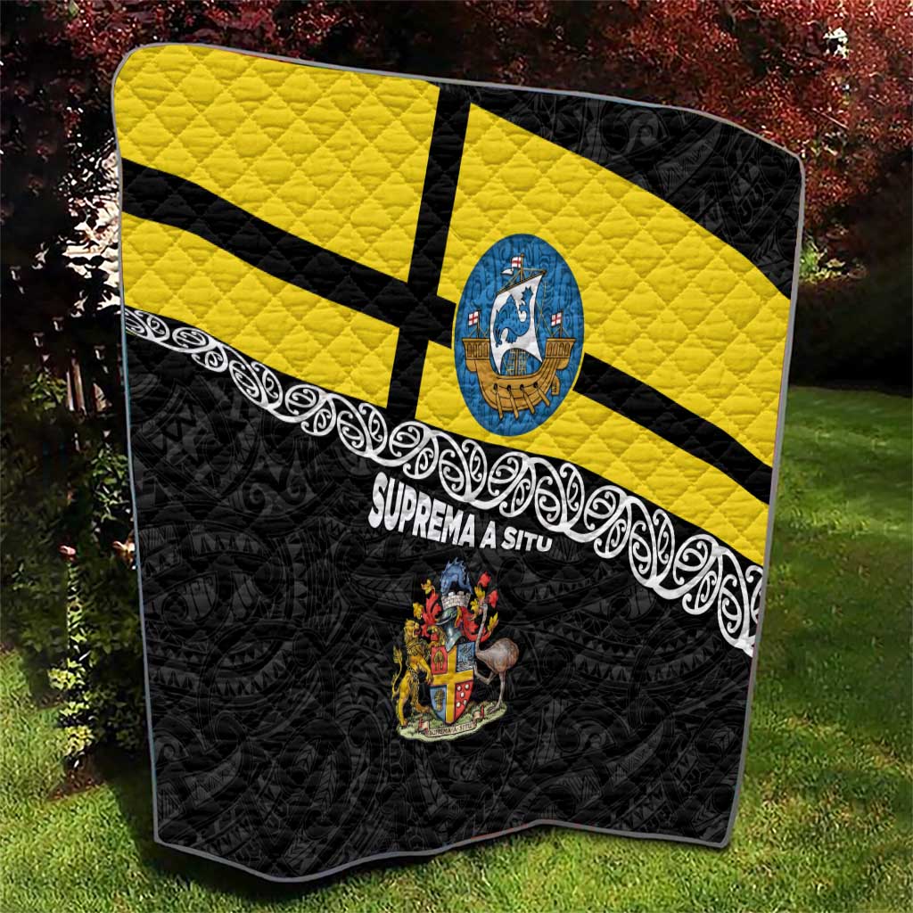 New Zealand Wellington Quilt The Capital's Emblems Flag and Koru Art
