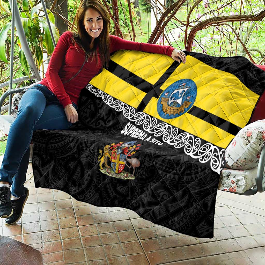 New Zealand Wellington Quilt The Capital's Emblems Flag and Koru Art