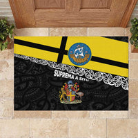 New Zealand Wellington Rubber Doormat The Capital's Emblems Flag and Koru Art