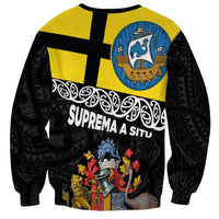 New Zealand Wellington Sweatshirt The Capital's Emblems Flag and Koru Art